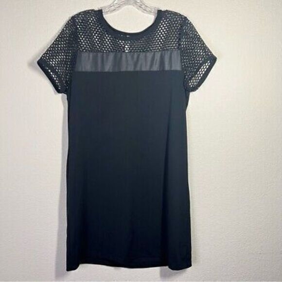 Fabletics Womens Sarah Mesh Edgy Athletic‎ Athleisure Mini Dress Size M Black - Picture 1 of 5